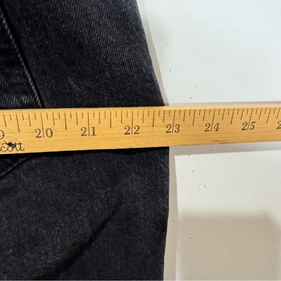 Abercrombie & Fitch The Dad High Rise Curve Love Rigid Black Jeans 16/33L - Picture 7 of 11